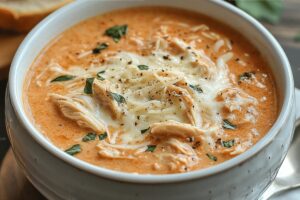 Crock Pot Creamy Chicken Parmesan Soup Recipe