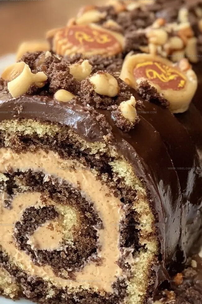 Make Peanut Butter Cup Cake Roll Easily