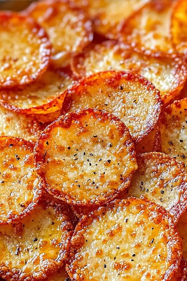 Steps To Make Easy Pepperoni Cheese Crisps