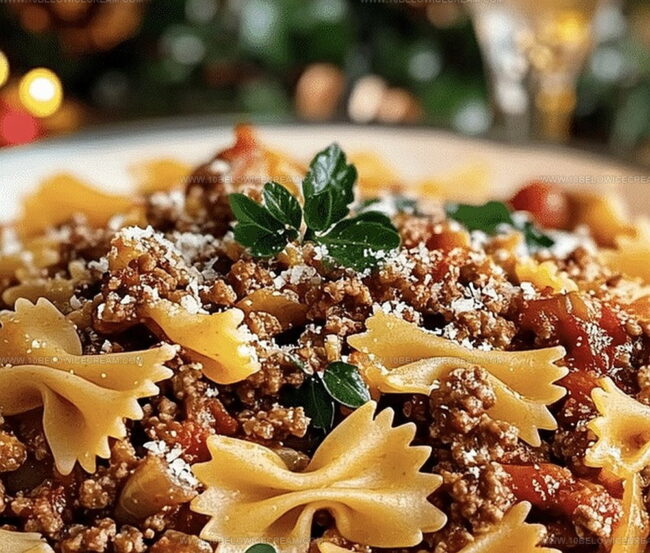 Easy Steps For Bowtie Pasta With Ground Beef