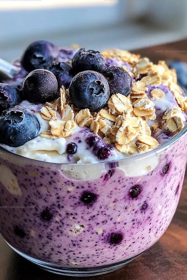 Steps To Make Blueberry Cheesecake Overnight Oats