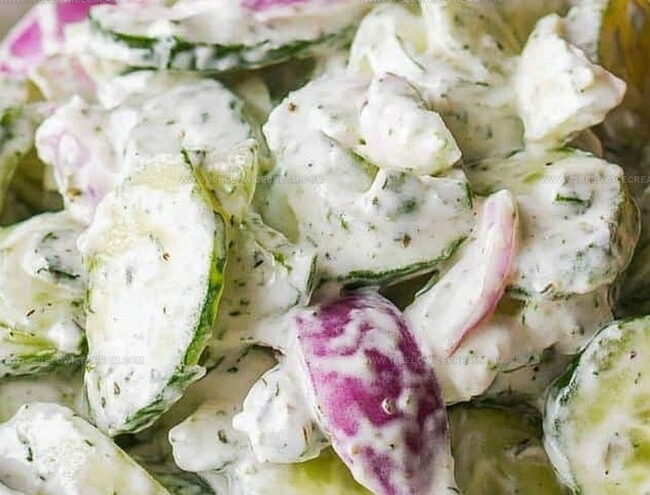 Instructions for Creamy Cucumber Salad Recipe