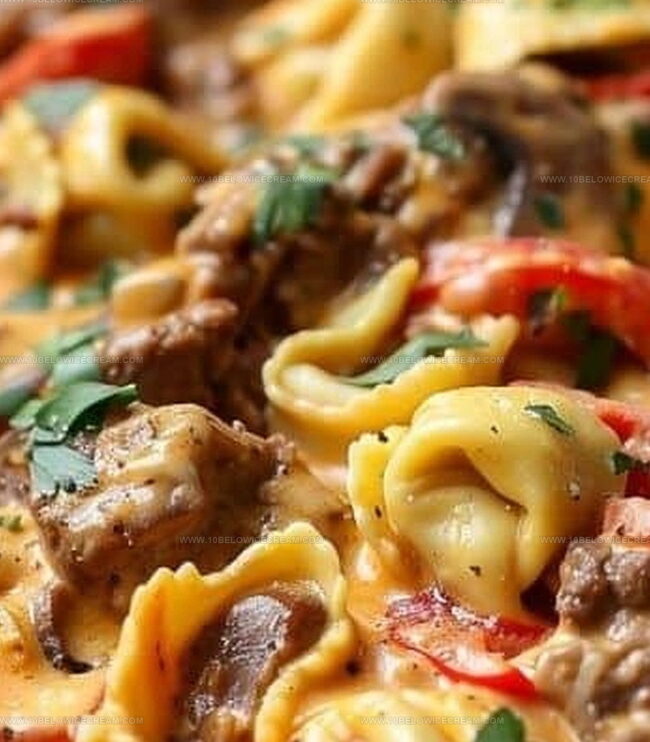 How to Prepare Cheesesteak Tortellini in Rich Provolone Sauce