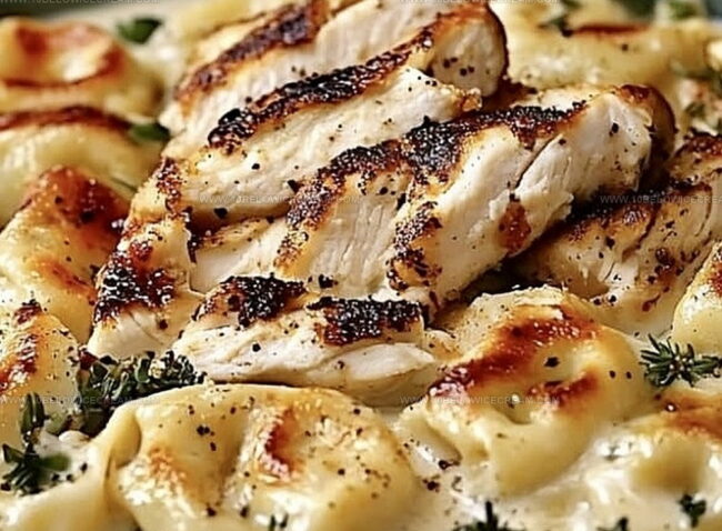 How to Make Creamy Asiago Alfredo Tortelloni with Herb-Grilled Chicken
