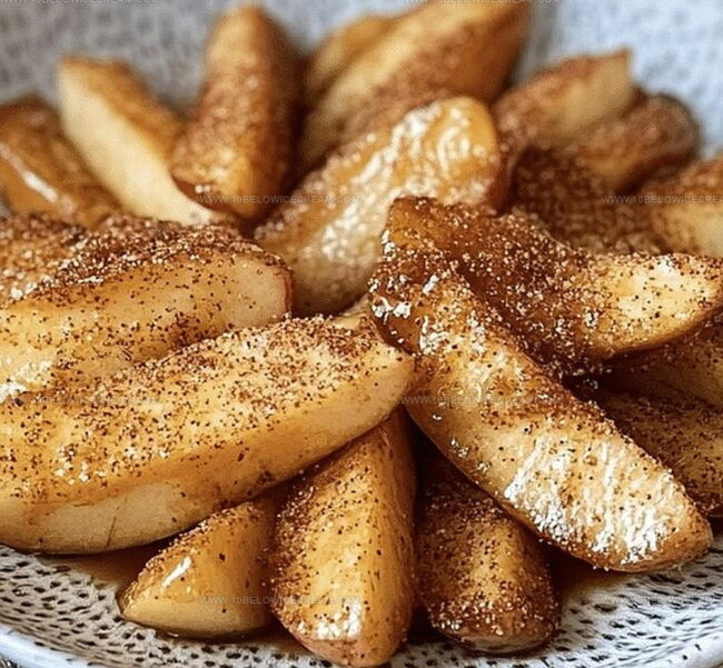Easy Instructions For Air Fried Apple Wedges With Caramel Whipped Cream