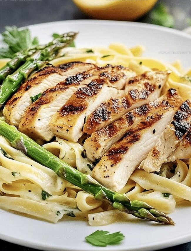 Why Lemon Asparagus Pasta with Grilled Chicken Is So Refreshing