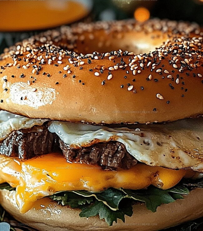 How To Cook Copycat McDonalds Steak, Egg & Cheese Bagel