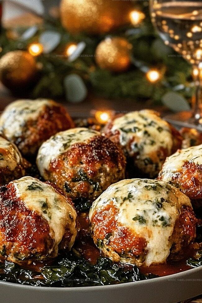 Why Spinach Garlic Meatballs With Mozzarella Are A Hit