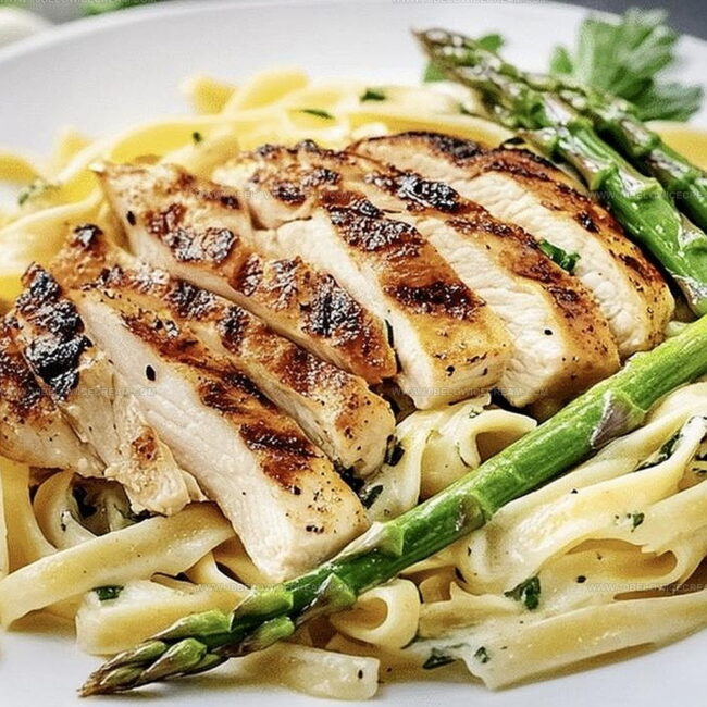 Step-by-Step Lemon Asparagus Pasta with Grilled Chicken