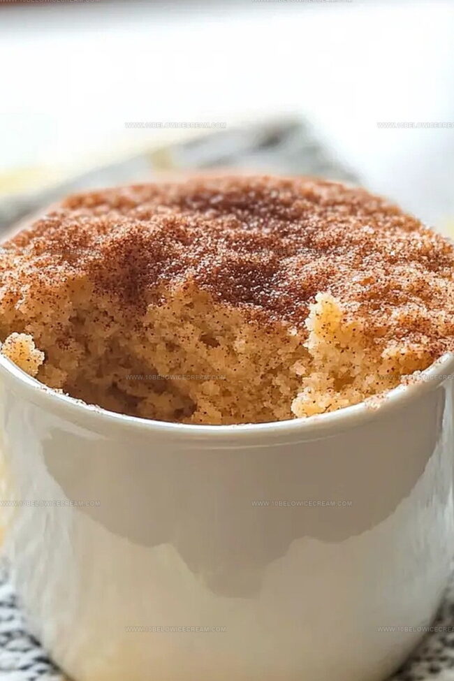 Steps To Make Snickerdoodle Mug Cake In The Microwave