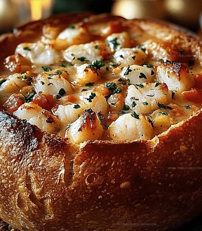How To Make Stuffed Seafood Soup Bread Bowl At Home