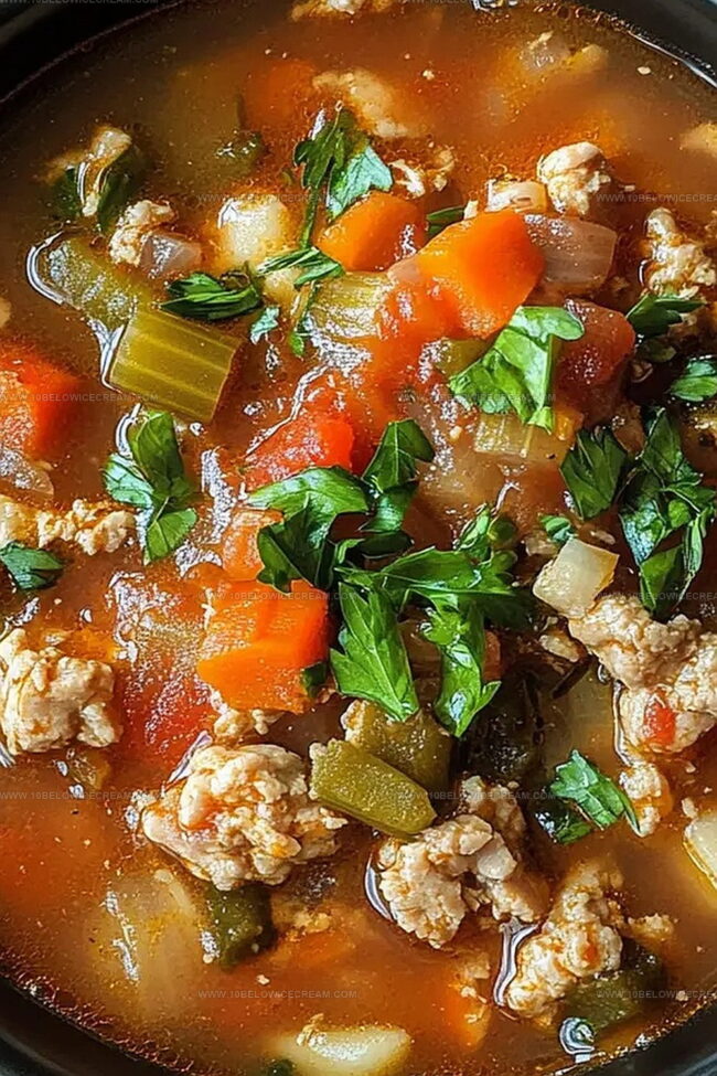 How to Make Cozy Italian Turkey Burger Soup