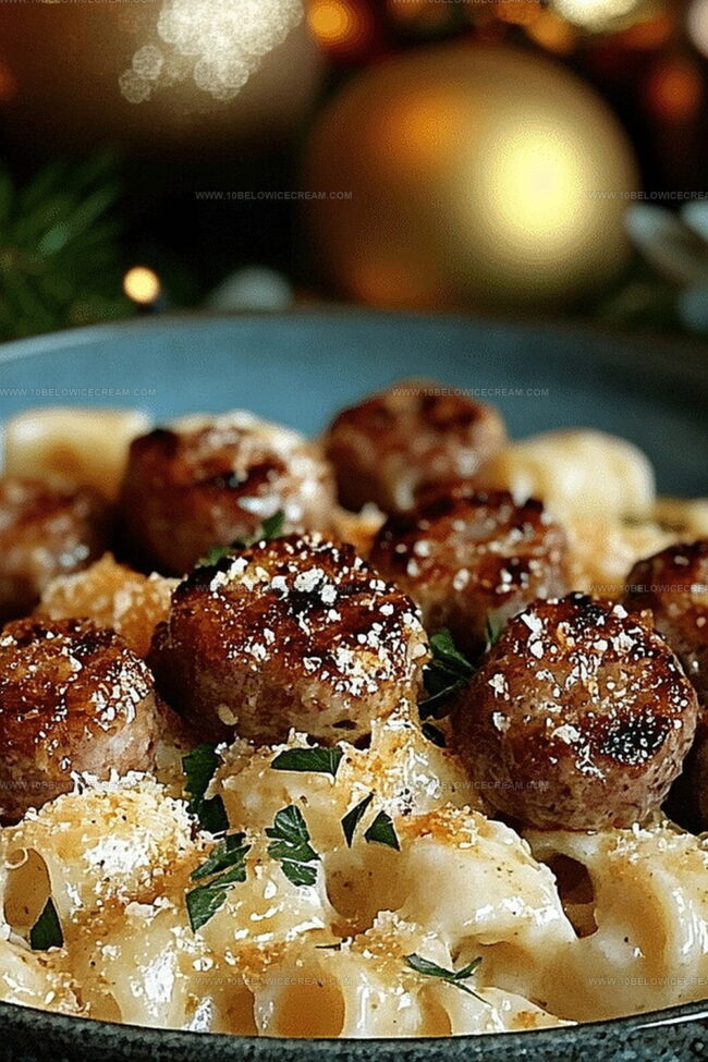 Why Garlic Butter Sausage Bites With Creamy Parmesan Pasta Are So Rich And Savory