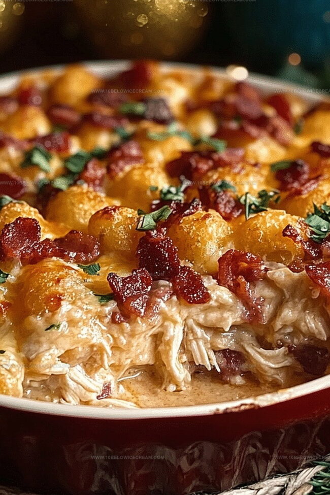 Why Chicken Bacon Ranch Tater Tot Casserole Is A Weeknight Favorite