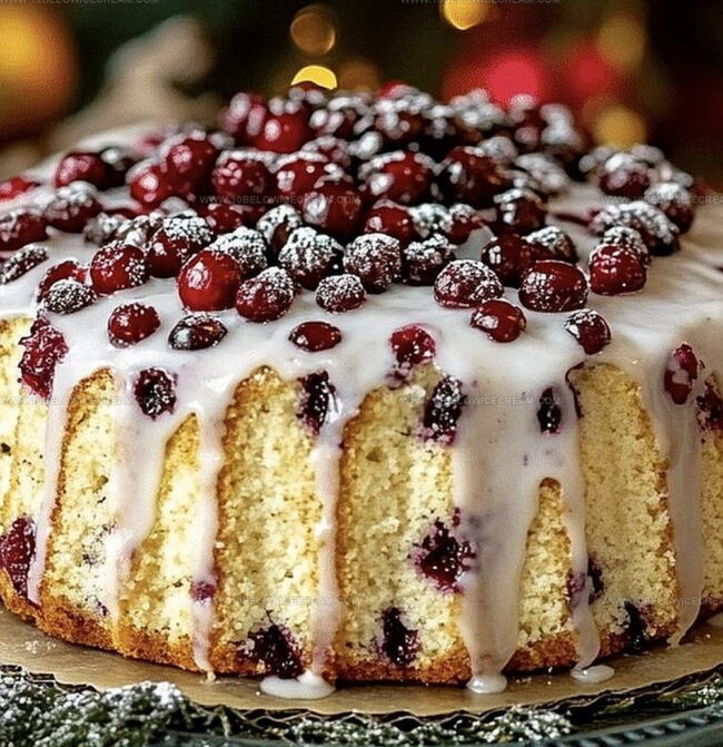 Baking Iced Christmas Cranberry Pound Cake Made Simple