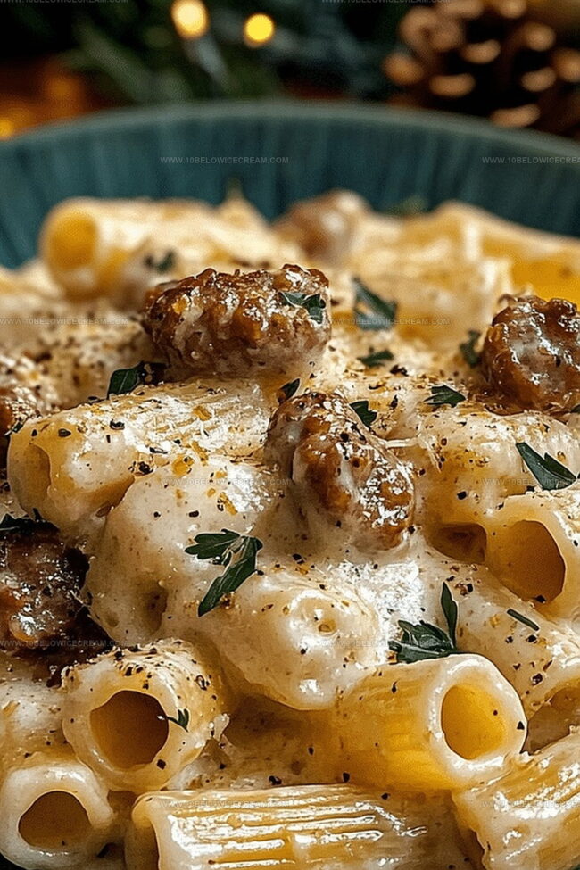 Why Garlic Sausage Alfredo Rigatoni Is Rich And Filling