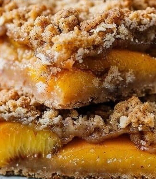 Step-By-Step Instructions For Cinnamon Peach Crumble Bars