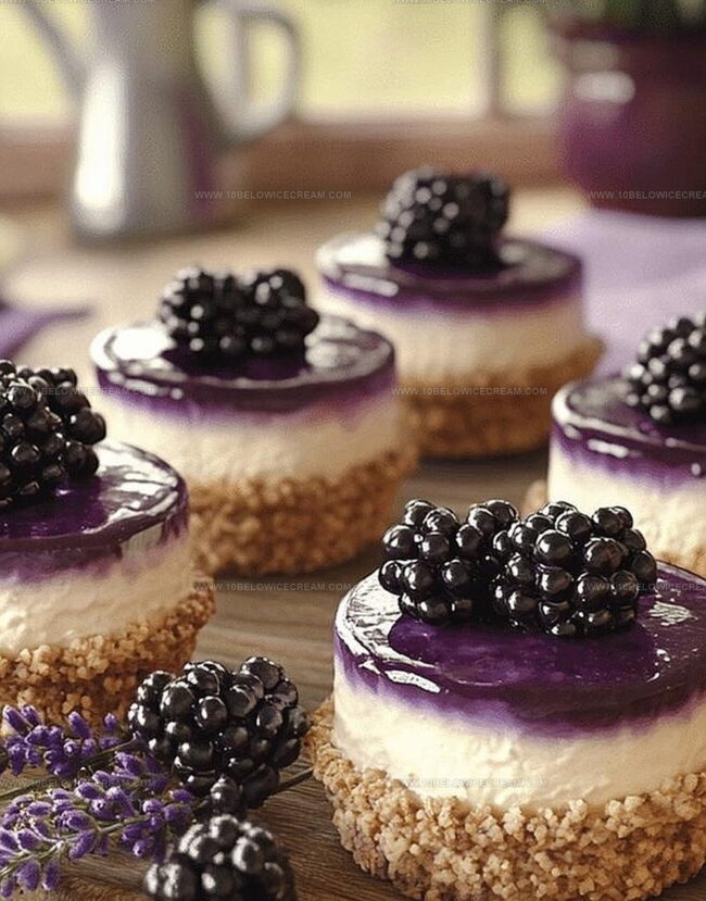 Why Mini Blackberry Lavender Cheesecakes Are So Elegant
