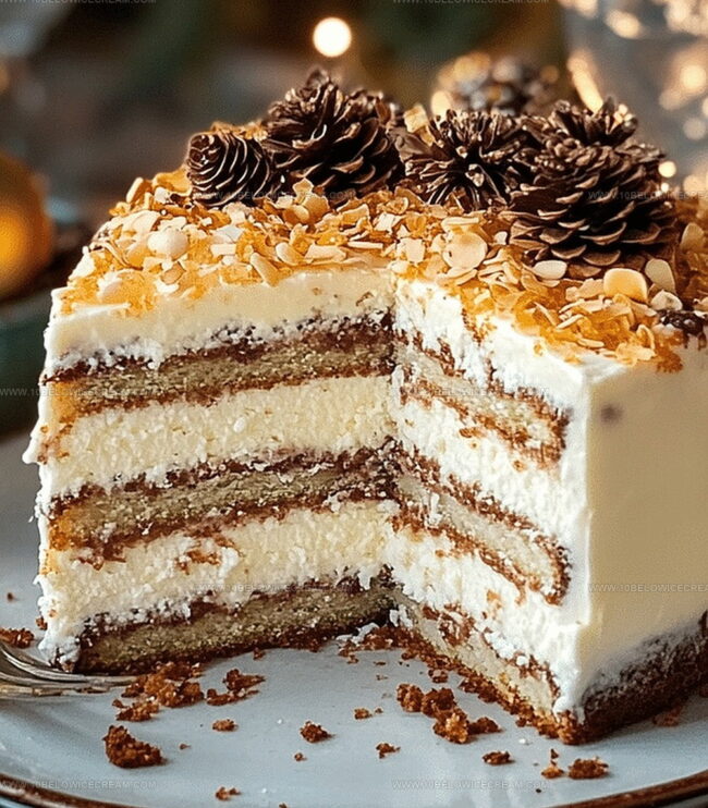 How To Put Together White German Chocolate Cake With A Cheesecake Center