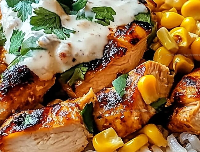 Different Styles of Street Corn Chicken Rice Bowl