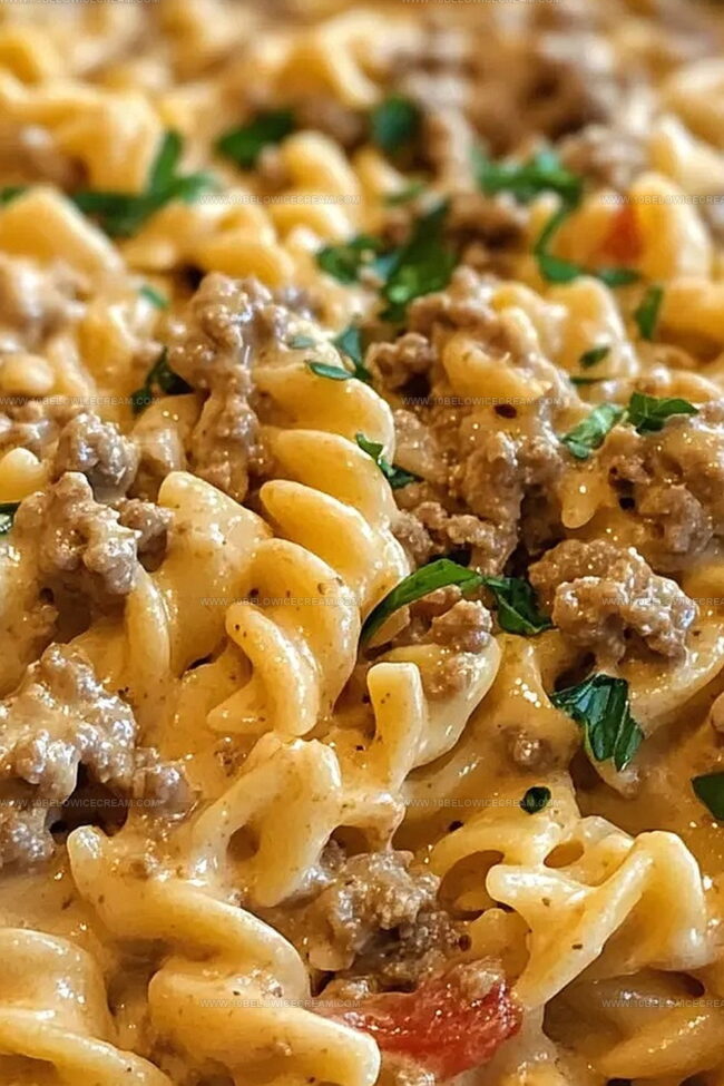Make Stovetop Creamy Ground Beef Pasta Fast
