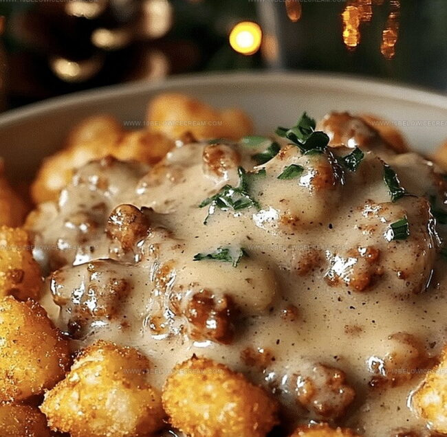 Steps To Make Tater Tot Breakfast Bowl With Sausage Gravy