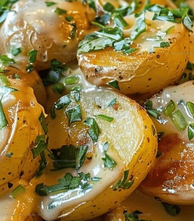 How to Make Creamy Garlic Sauce Baby Potatoes