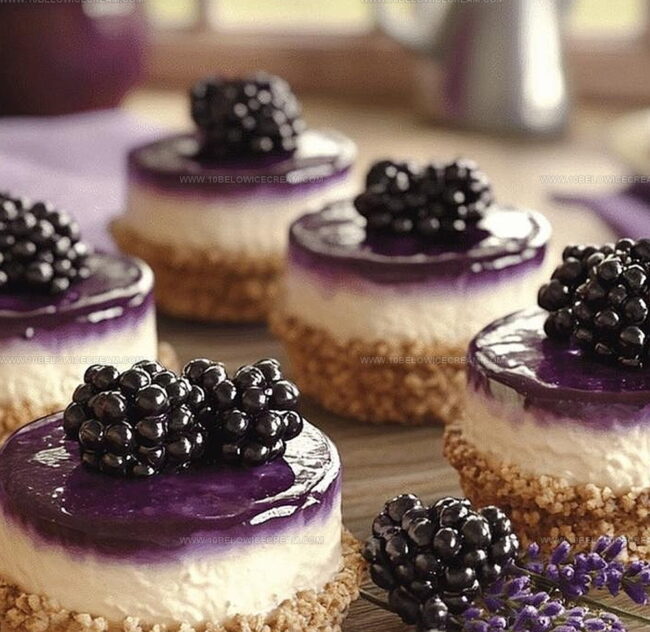 How To Make Mini Blackberry Lavender Cheesecakes