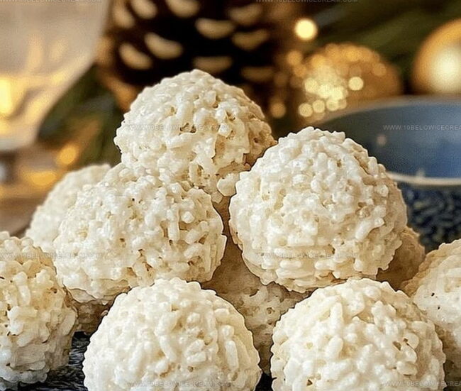 How To Shape Rice Krispie Snowballs