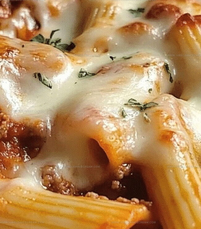 Instructions for Baked Mostaccioli Recipe