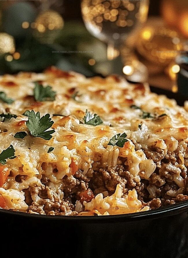 Why Cheesy Ground Beef And Rice Casserole Is So Filling