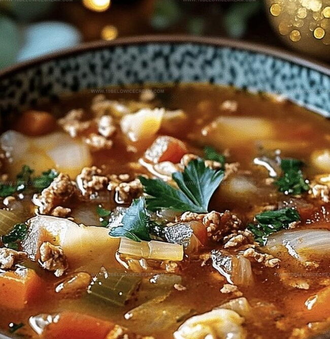 Making Cabbage Roll Soup Step By Step