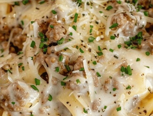 How To Prepare Creamy Ground Beef Alfredo Pasta