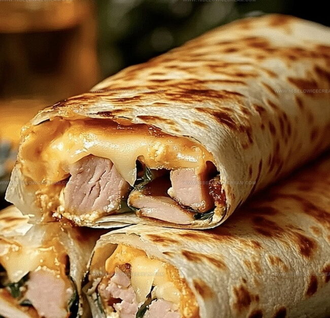 Steps To Make Air Fryer Hot Chicken Ham and Cheese Wraps