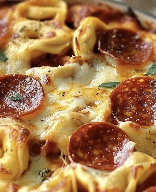 Why Cheese Tortellini Pepperoni Pizza Casserole Is A Crowd-Pleaser