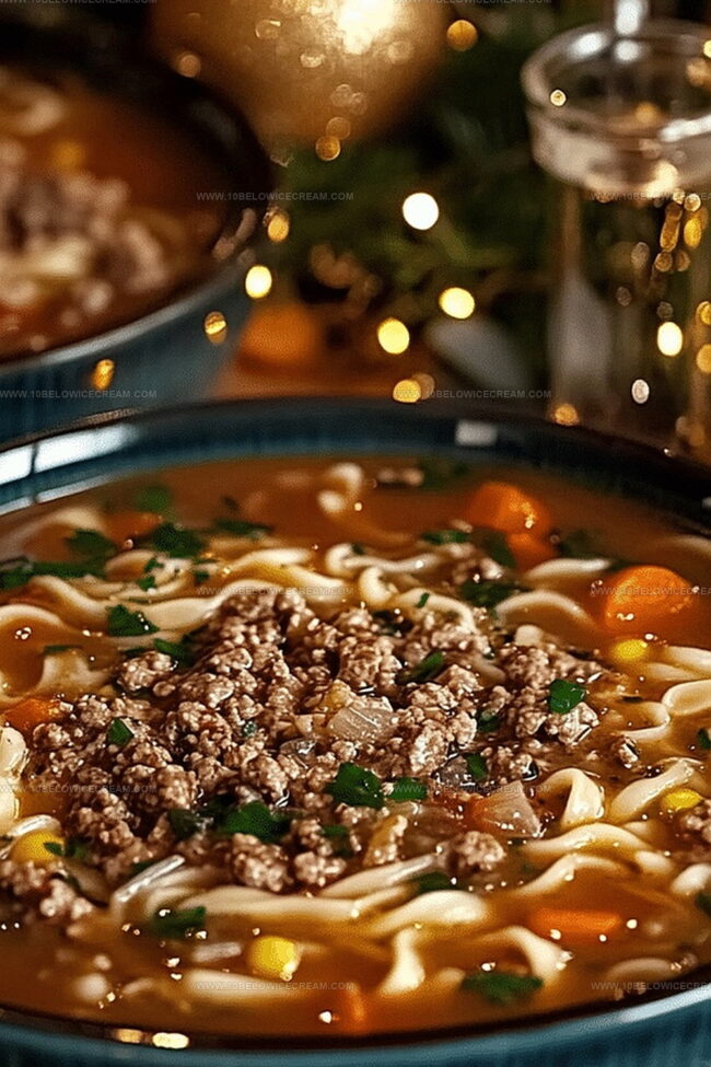 Why Hamburger Noodle Soup Hits the Spot Every Time