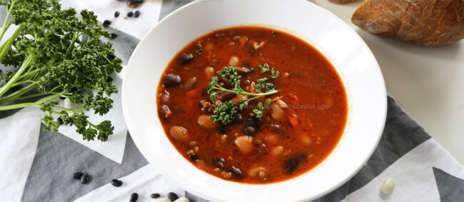 Czech Bean Soup (Fazolova Polevka)
